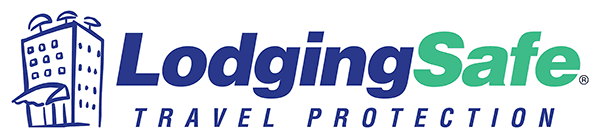 Logo for LodgingSafe, a travel protection service.