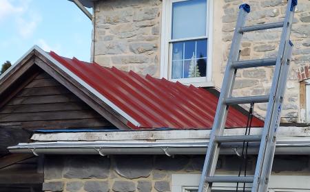 Red Metal Roof over Addition 